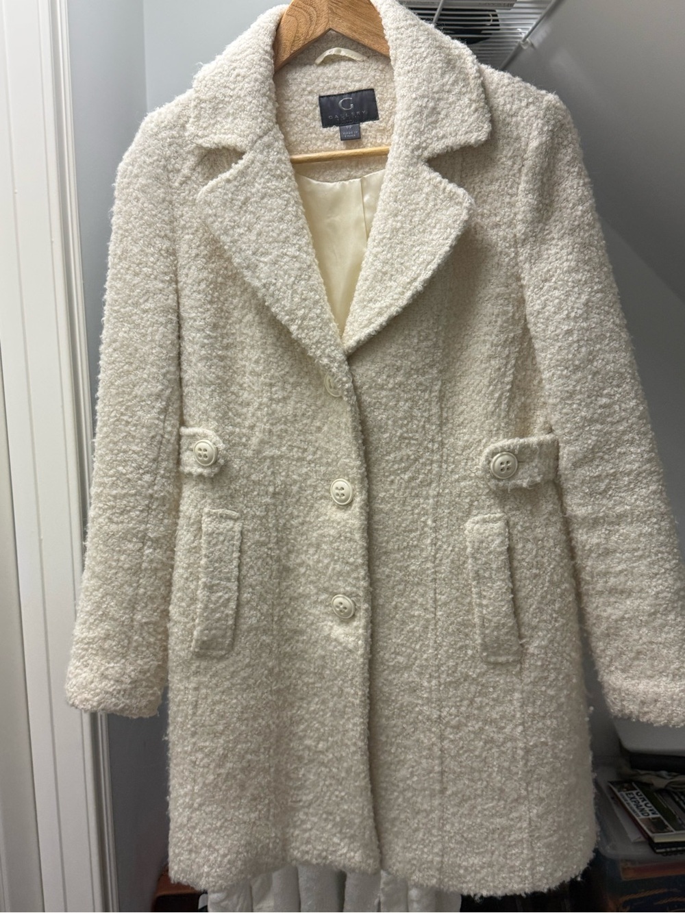 Cream blazer Coat jacket